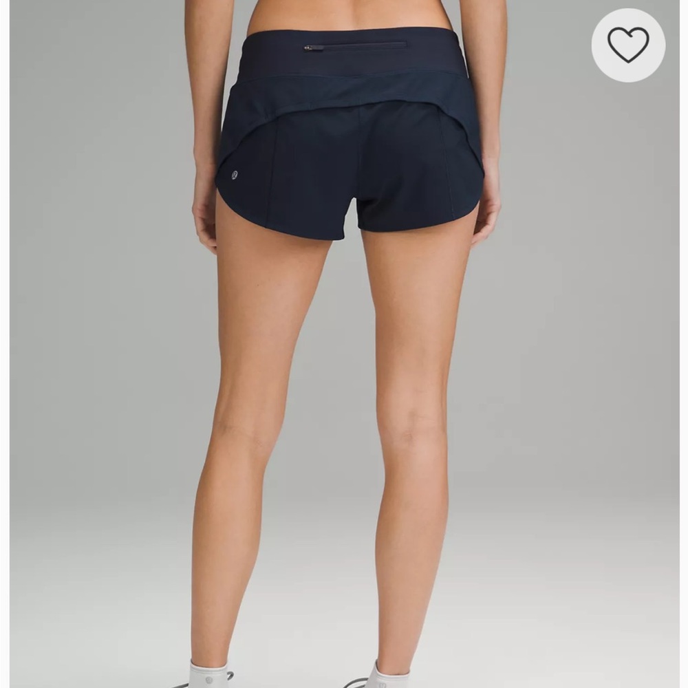 Lululemon Speed Up LowRise Navy short size 6